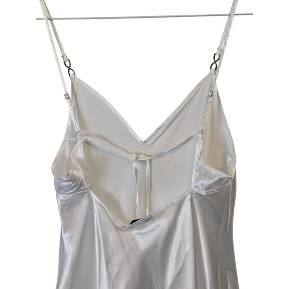 In Bloom by Jonquil sz S Hope Faux Feather Trim Satin Chemise Intimate Feminine - Picture 11 of 15